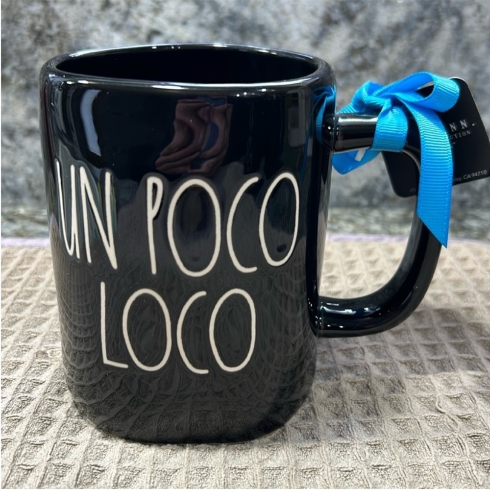 NWT Rae Dunn “UN POCO LOCO” Disney Pixar Coco Mug | Black | 16 oz